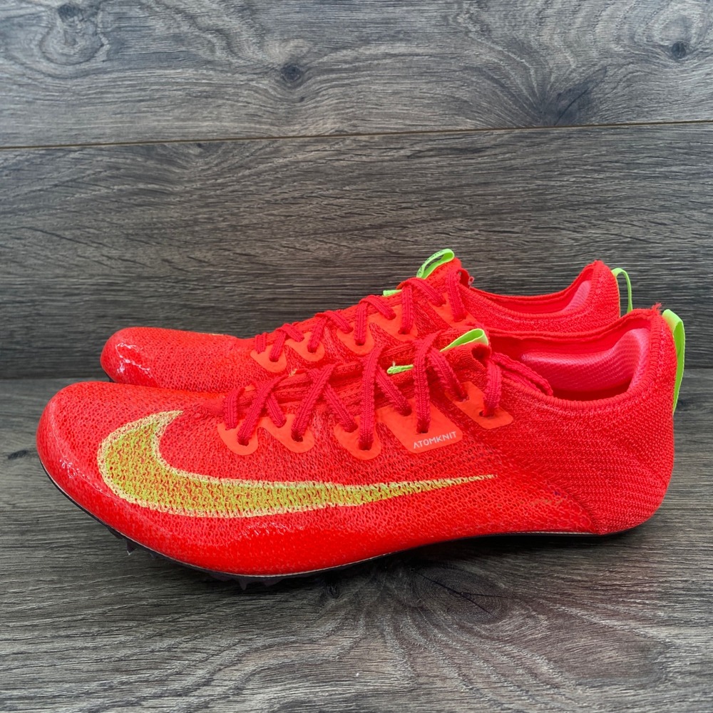 Nike Air Zoom Superfly Elite 2 Mens 12.5 Bright Crimson Volt Track Spikes CD4382